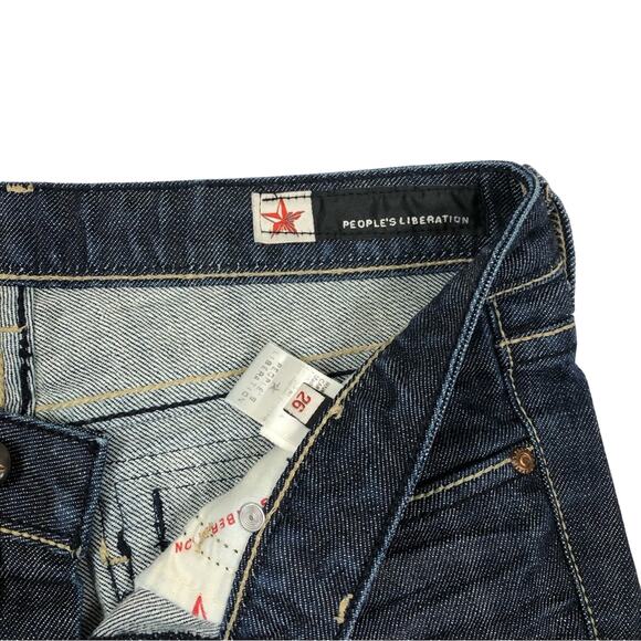 Peoples Liberation Womens Tanya Skinny Bermuda Shorts Size 26 Dark Wash Denim. - Picture 6 of 9